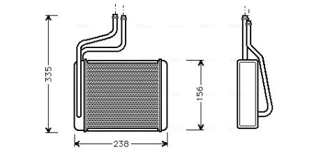 FORD радіатор опалення Mondeo I,II,III Ava cooling FD6286