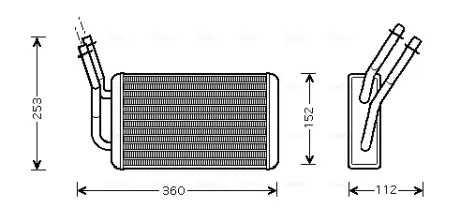AVA FORD Радіатор опалення Transit 00- AVA COOLING FD6316