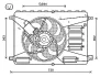 FORD Вентилятор радіатора Galaxy, Kuga I, Mondeo IV, S-Max 1.6/2.0TDCi 06 Ava cooling FD7556 (фото 1)