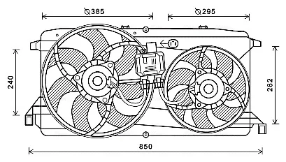 FORD Вентилятор радіатора TRANSIT 2.2 06 Ava cooling FD7579