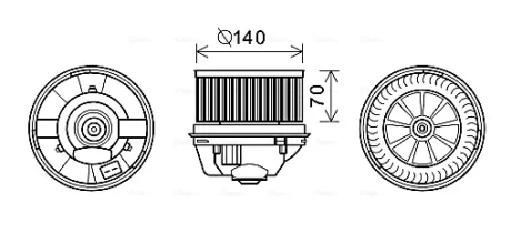 FORD Вентилятор салона C-Max, Focus II 03 Ava cooling FD8496