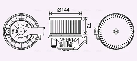 AVA FORD Вентилятор салона Fiesta VI 08- Ava cooling FD8629