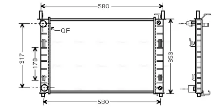 Радіатор охолодження FORD (AVAl) AVA COOLING FDA2324