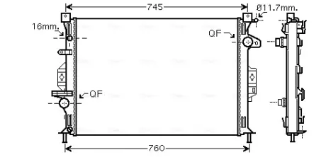 Радіатор MONDEO/FREEL/V/S80 AT 06- (Ava) AVA COOLING FDA2425