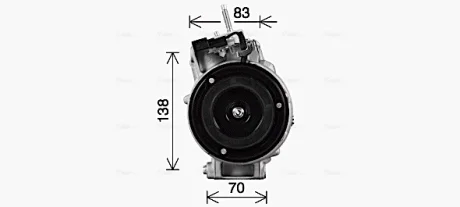 AVA FORD Компресор кондиціонера MONDEO V 2.0, 2.5 12-, GALAXY III 2.0 15 Ava cooling FDAK670