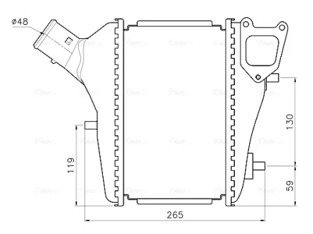 AVA HONDA Інтеркулер CR-V III 2.2 07- Ava cooling HD4335