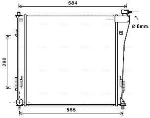 Радіатор системи охолодження двигуна i40 I 1.7 11- Ava cooling HY2303