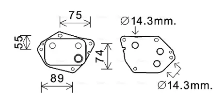 Радіатор масляний HYUNDAI ACCENT (2006) 1.5 CRDI Ava cooling HY3288
