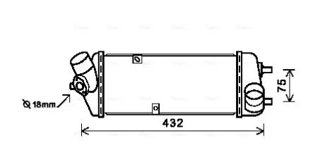 AVA HYUNDAI Інтеркулер ACCENT III 1.5 05-, KIA Ava cooling HY4235