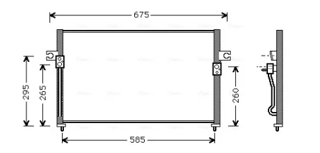 AVA HYUNDAI Радіатор кондиціонера (конденсатор) H100 Ava cooling HY5058