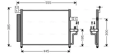 AVA HYUNDAI Радіатор кондиціонера (конденсатор) Accent II 00 Ava cooling HY5081D