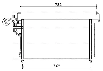 HYUNDAI Радіатор кондиціонера (конденсатор) H-1 2.5 08 Ava cooling HY5315D