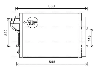 AVA HYUNDAI Радіатор кондиціонера (конденсатор) з осушувачем i10 II 1.0 13 Ava cooling HY5445D