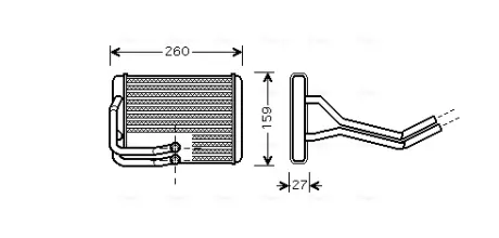 AVA HYUNDAI Радіатор опалення MATRIX 01- AVA COOLING HY6122