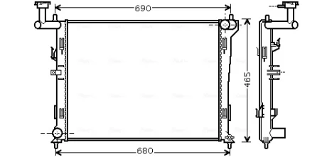 AVA HYUNDAI Радіатор охолодження i30, Elantra, Kia Ceed 1.4/1.6 06- AVA COOLING HYA2179