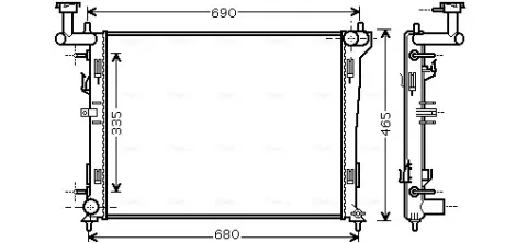 AVA KIA радіатор охолодження Ceed 1.4/2.0 07- AVA COOLING HYA2180