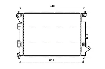 AVA HYUNDAI Радіатор охолодження двиг. i30, Elantra, Kia Ceed, Cerato, Soul 1.4/1.6 11- Ava cooling HYA2335