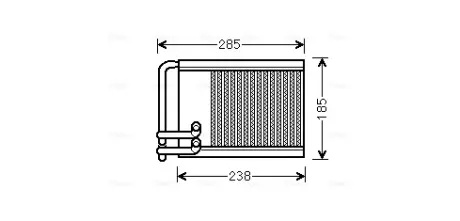 Радіатор обігрівача HYUNDAI Sonata V (NF) (AVA) AVA COOLING HYA6317