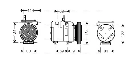 AVA HYUNDAI Компресор GETZ 1.4, 1.6 02- Ava cooling HYAK199