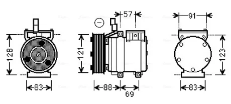 AVA HYUNDAI Компресор кондиціонера H-1 / 2.5 CRDi 02 Ava cooling HYAK258