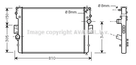 AVA IVECO Радіатор охолодження двиг. DAILY III 02- AVA COOLING IVA2057