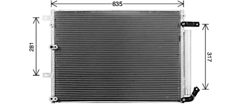 AVA JEEP Радіатор кондиціонера (Конденсатор) CHEROKEE 2.0 CRD 14-, 2.2 18-, 2.4 13-, 3.2 13 Ava cooling JE5081D