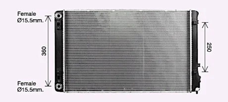 Радіатор охолодження HYUNDAI IONIQ / KIA NIRO Ava cooling KA2332