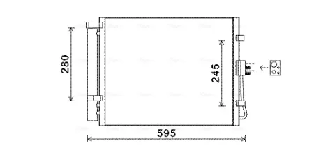 AVA KIA Радіатор кондиціонера (конденсатор) з осушувачем Soul 09 Ava cooling KAA5150D