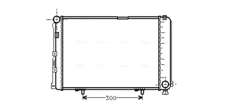 AVA DB Радіатор охолодження двиг. W124 84- AVA COOLING MS2067