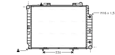 AVA DB Радіатор охолодження W210 2.9TD 96- Ava cooling MS2209