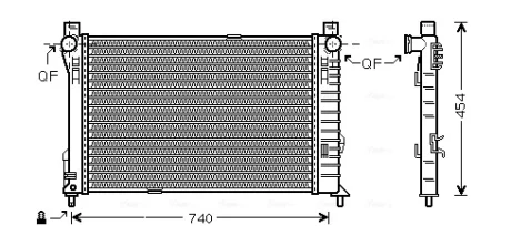 DB Радіатор охолодження двиг. W203, S203 Ava cooling MS2338