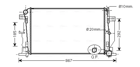 Радіатор охолодження Sprinter 2.2 DCi -/- AC 06/06- (AVA) AVA COOLING MS2444