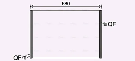 DB Радіатор системи охолодження двигуна C-CLASS (W205) 15-, C-CLASS T-Model (S205) 14 Ava cooling MS2712