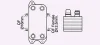 AVA DB Оливний радіатор (без корпуса) C-CLASS (W204) 07-, C-CLASS Купе (C204) 11-, E-CLASS (W212) 09- Ava cooling MS3686 (фото 1)