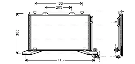 AVA DB радіатор кондиціонера W210 AVA COOLING MS5222