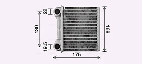 DB Радіатор опалення X164, W164, W251, V251 Ava cooling MS6762