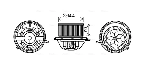 DB Вентилятор салону A-CLASS (W169), B-CLASS Sports Tourer (W245) Ava cooling MS8607