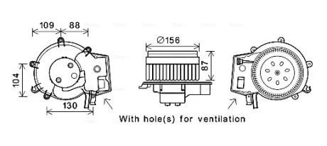 DB Вентилятор салона W203 Ava cooling MS8625