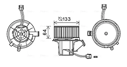 AVA DB Вентилятор салона W204/212 09- AVA COOLING MS8640
