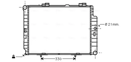 AVA DB Радіатор охолодження двиг. W210, S210 AVA COOLING MSA2287