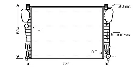 AVA DB Радіатор охолодження S-Class W220 3.2/6.0 99- AVA COOLING MSA2309