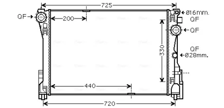 DB Радіатор охолодження W204/212 1.6/2.2 08 Ava cooling MSA2575
