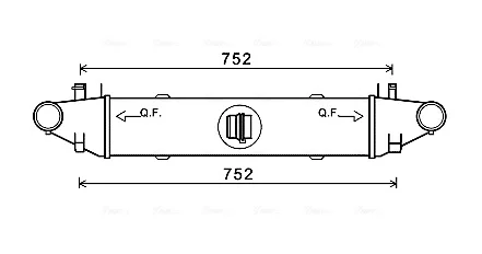 DB Інтеркулер C-CLASS (W204) 07-, E-CLASS (W212) 09-, E-CLASS (C207) 10 Ava cooling MSA4596