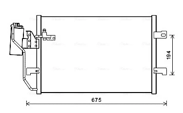 AVA DB Радіатор кондиціонера (конденсатор) з осушувачем W168 00 Ava cooling MSA5289D