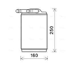 AVA DB Радіатор опалення W163 AVA COOLING MSA6680
