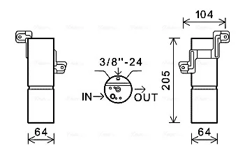 AVA DB Осушувач S-CLASS (W221, V221) 05-, S-CLASS (C216) 06 Ava cooling MSD598
