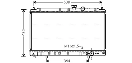 AVA MITSUBISHI Радіатор системи охолодження двигуна COLT IV 1.6-2.0 92-, GALANT VII, LANCER IV AVA COOLING MT2064