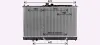 AVA MITSUBISHI Радіатор охолодження двиг. (built-in oil cooler) LANCER 1.8 02- (механіка) AVA COOLING MT2214 (фото 1)