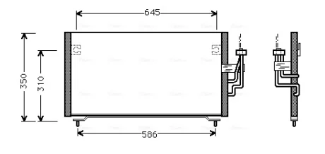 MITSUBISHI Радіатор кондиціонера (конденсатор) GALANT V 97 Ava cooling MT5106