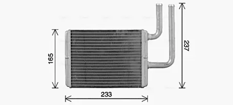 AVA MITSUBISHI Радіатор опалення Airtrek, Lancer VII 03- AVA COOLING MT6284